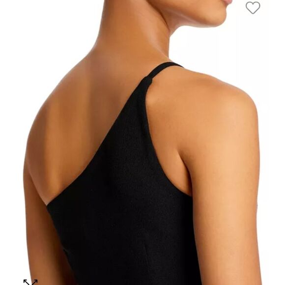 Dress The Population Amy One-Shoulder Maxi Gown Wedding Prom Cocktail Black Dres - Picture 4 of 13